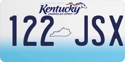 KY license plate 122JSX