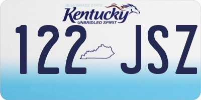 KY license plate 122JSZ