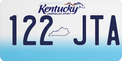 KY license plate 122JTA