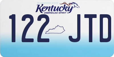 KY license plate 122JTD
