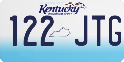 KY license plate 122JTG