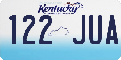 KY license plate 122JUA