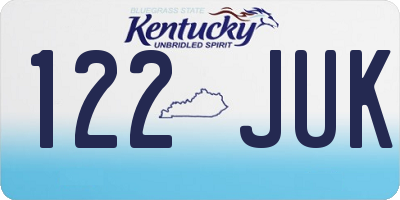 KY license plate 122JUK