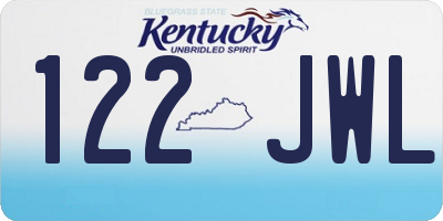 KY license plate 122JWL