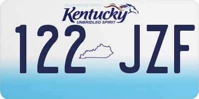 KY license plate 122JZF