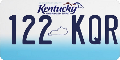 KY license plate 122KQR