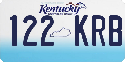 KY license plate 122KRB