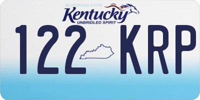 KY license plate 122KRP