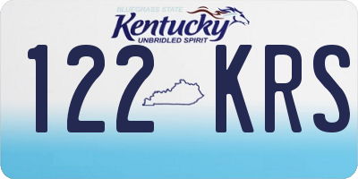 KY license plate 122KRS