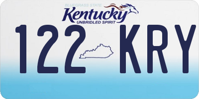 KY license plate 122KRY