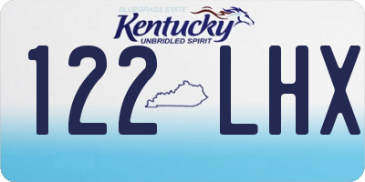 KY license plate 122LHX