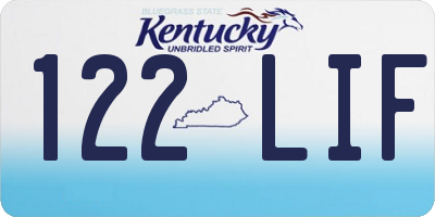 KY license plate 122LIF
