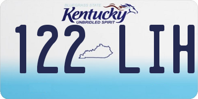 KY license plate 122LIH