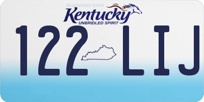 KY license plate 122LIJ