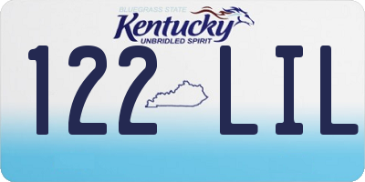KY license plate 122LIL