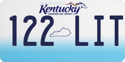 KY license plate 122LIT