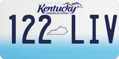 KY license plate 122LIV