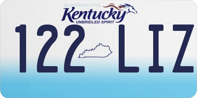 KY license plate 122LIZ