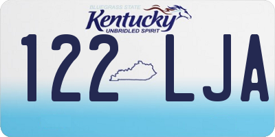 KY license plate 122LJA