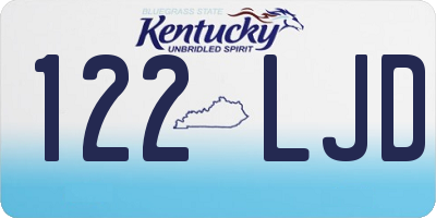 KY license plate 122LJD