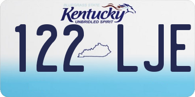 KY license plate 122LJE