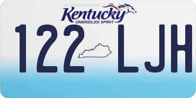 KY license plate 122LJH