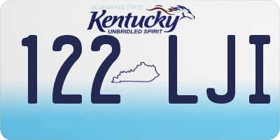 KY license plate 122LJI