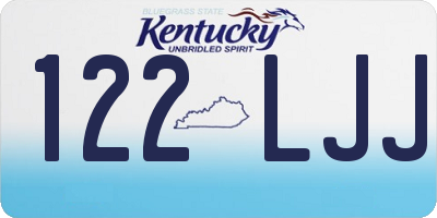 KY license plate 122LJJ