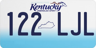 KY license plate 122LJL