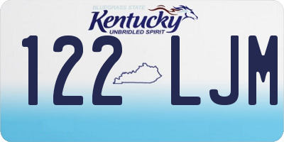 KY license plate 122LJM