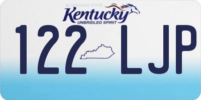 KY license plate 122LJP