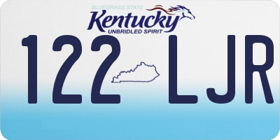 KY license plate 122LJR