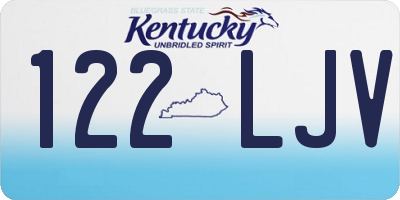 KY license plate 122LJV