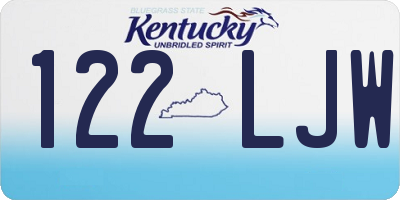 KY license plate 122LJW
