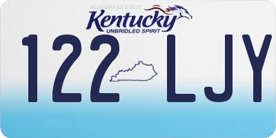KY license plate 122LJY