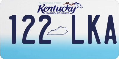 KY license plate 122LKA