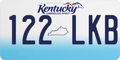 KY license plate 122LKB