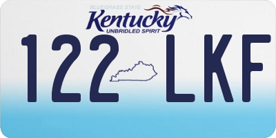 KY license plate 122LKF