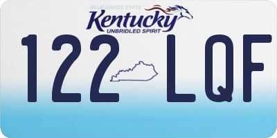 KY license plate 122LQF