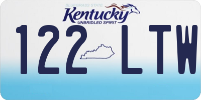 KY license plate 122LTW