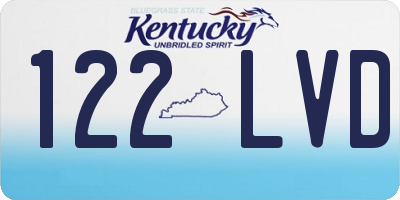 KY license plate 122LVD
