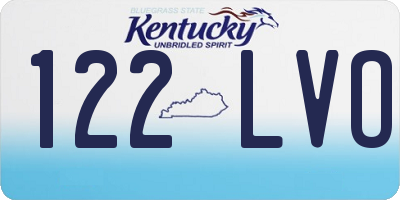 KY license plate 122LVO