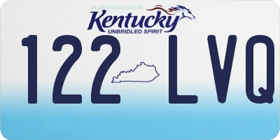 KY license plate 122LVQ