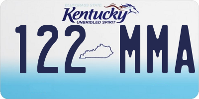 KY license plate 122MMA