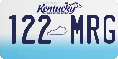 KY license plate 122MRG