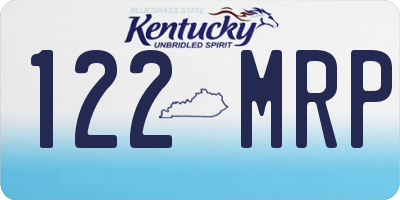 KY license plate 122MRP