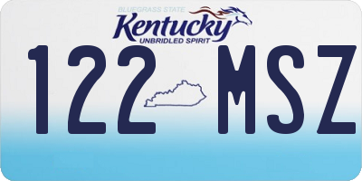 KY license plate 122MSZ