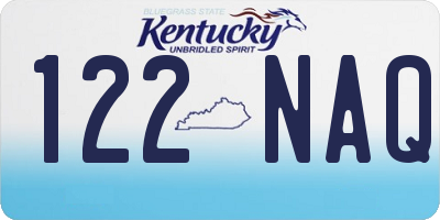 KY license plate 122NAQ