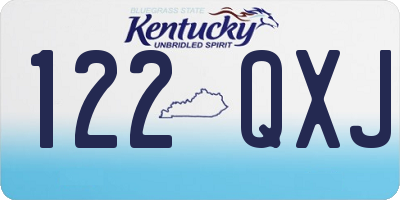 KY license plate 122QXJ