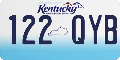 KY license plate 122QYB